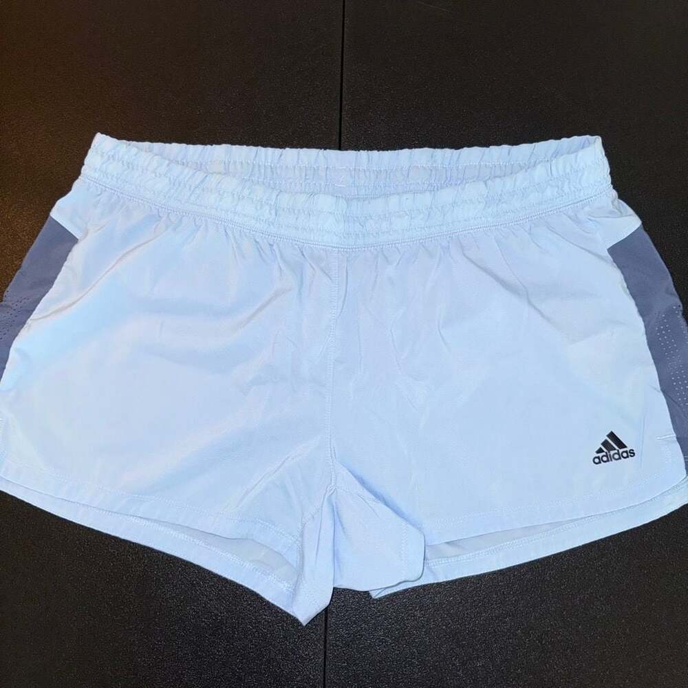 Adidas Women's AeroReady Athletic Running Shorts, Light Blue, Size XL‎